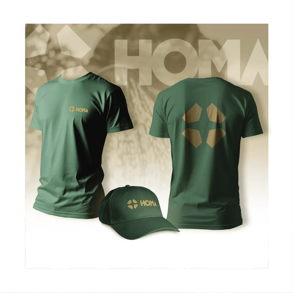 Homa T-shirts and cap in green