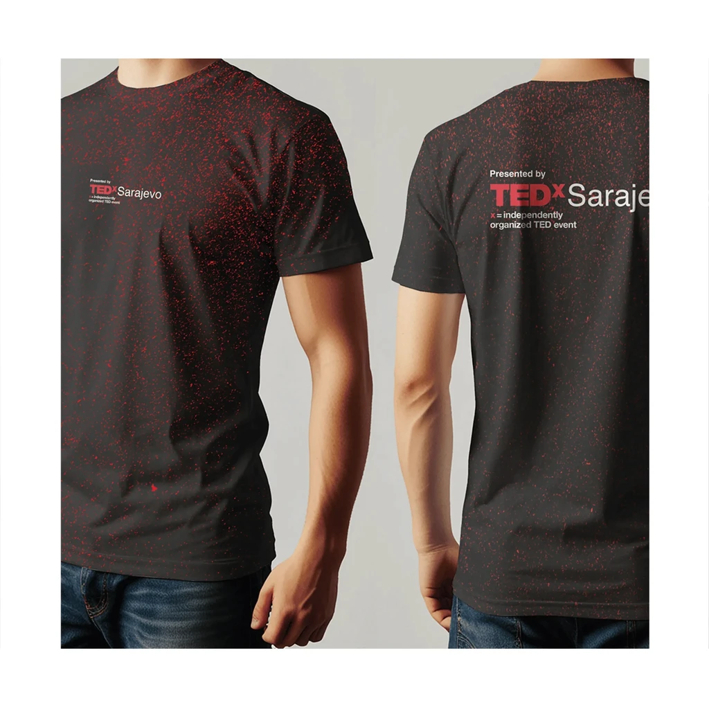 TEDxSarajevo T-shirts, front and back